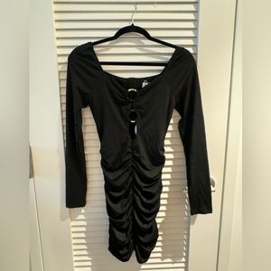 Princess Polly black mini dress long sleeve